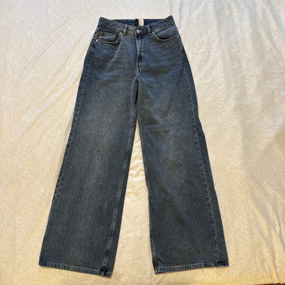 H&M Divided Wide-Leg Denim Jeans